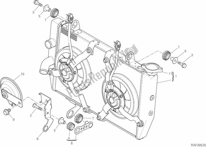 Toutes les pièces pour le Refroidisseur D'eau du Ducati Multistrada 1200 Touring 2015
